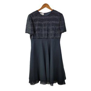 Laurence Kazar Dress Size Large Party Evening Dress Beaded LBD Special Event